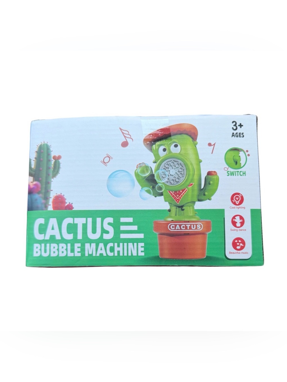 Dancing Cactus Bubble Machine – New